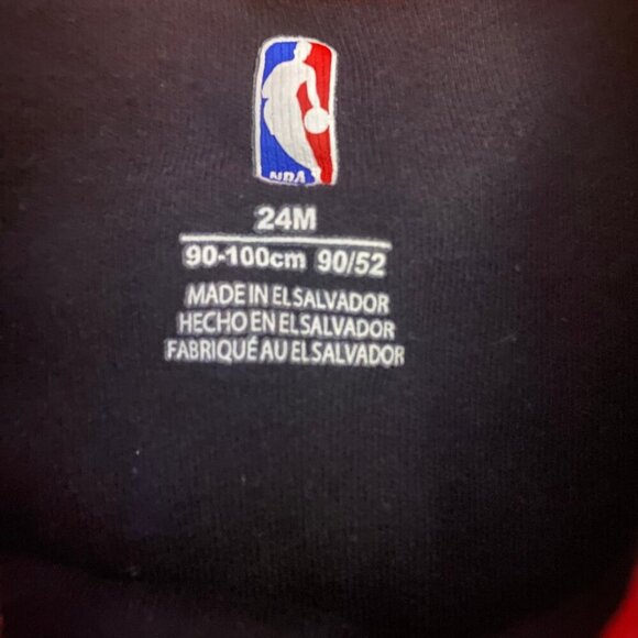 NBA Toronto Raptors Baby Onesie | “Game Time” Bodysuit 24M | Black & Red Cotton - Picture 6 of 8